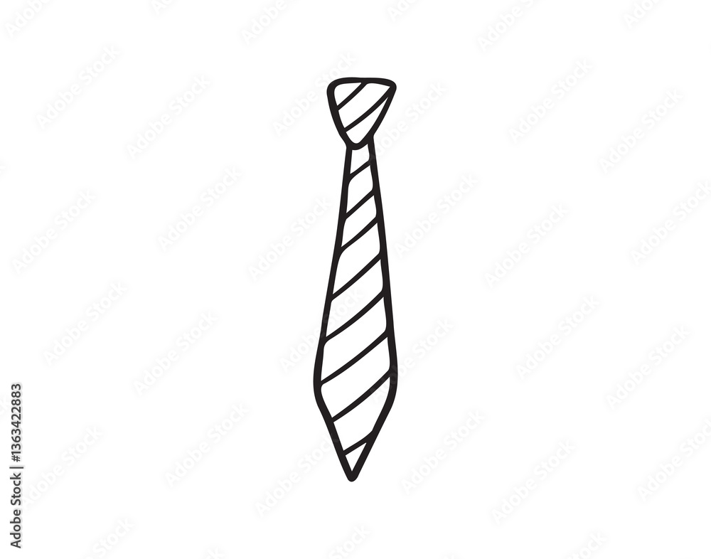 Necktie Hand drawn doodle tie element, art, icon, symbol. Isolated black and white necktie clipart element Necktie Hand drawn doodle tie element, art, icon, symbol. Isolated black and white necktie clipart element