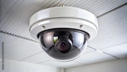 security camera on a wall