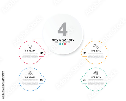 Vector Infographic label design template with icons and 4 options or steps. for your business data. Vector Illustration.