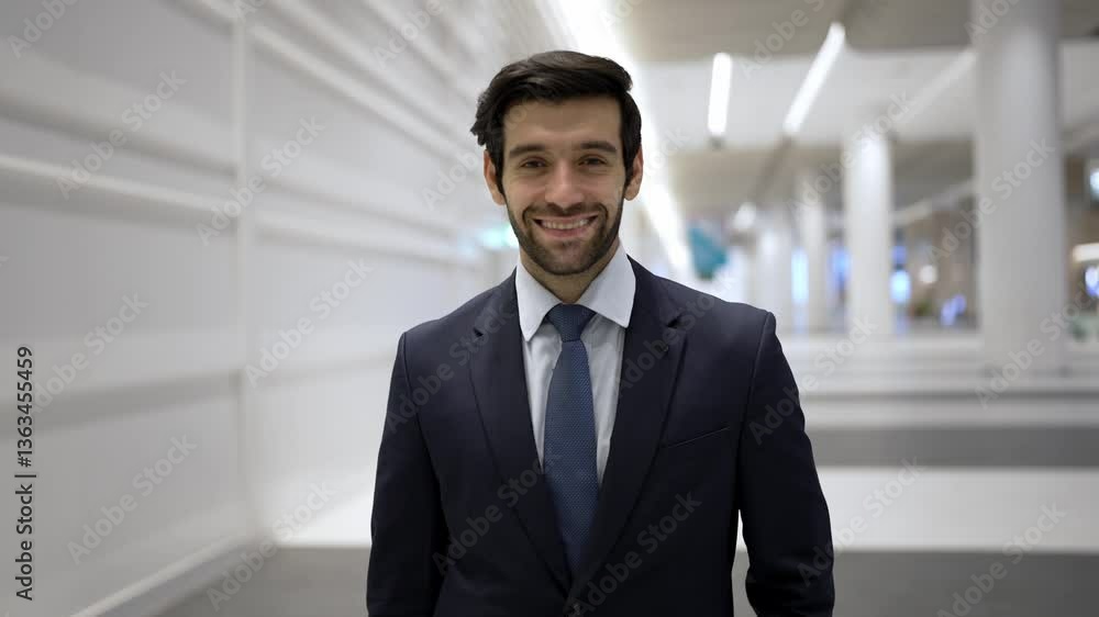 Smiling business man looking at camera while standing at mall with white background. Closeup of successful man smiling at camera while wearing business suit. Happy manager look at camera. Exultant. Smiling business man looking at camera while standing at mall with white background. Closeup of successful man smiling at camera while wearing business suit. Happy manager look at camera. Exultant.