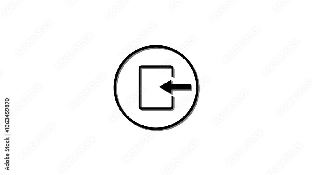 Animated of login icon. login button concept Animated of login icon. login button concept