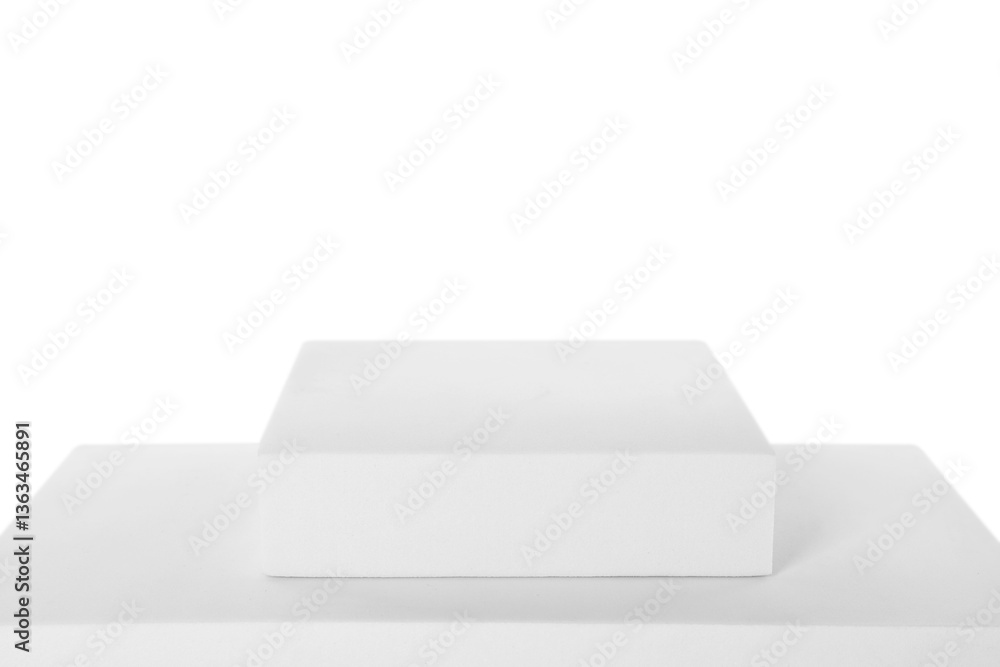 Podiums on white background. Presentation of product Podiums on white background. Presentation of product