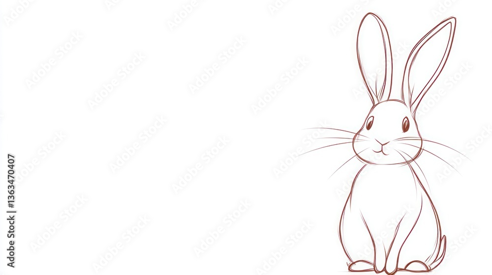 Obraz premium Cute Rabbit Sketch