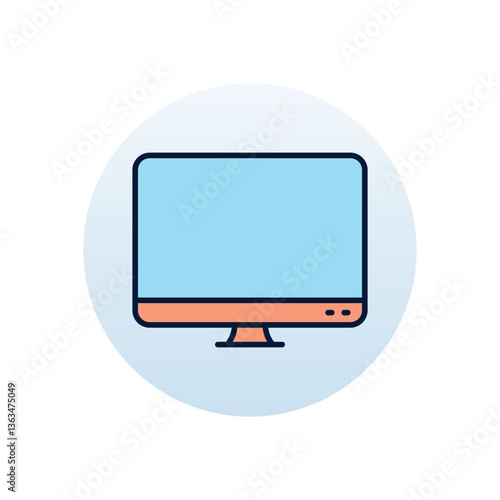 Monitor screen Vector icon