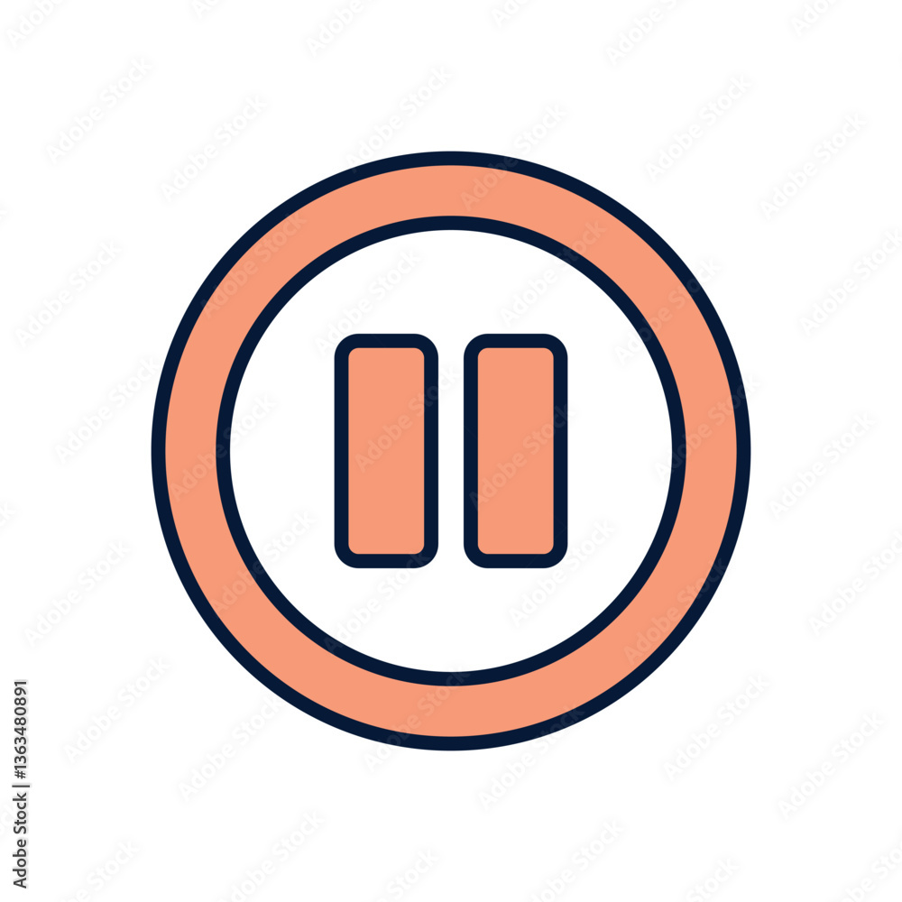 Pause Vector icon Pause Vector icon