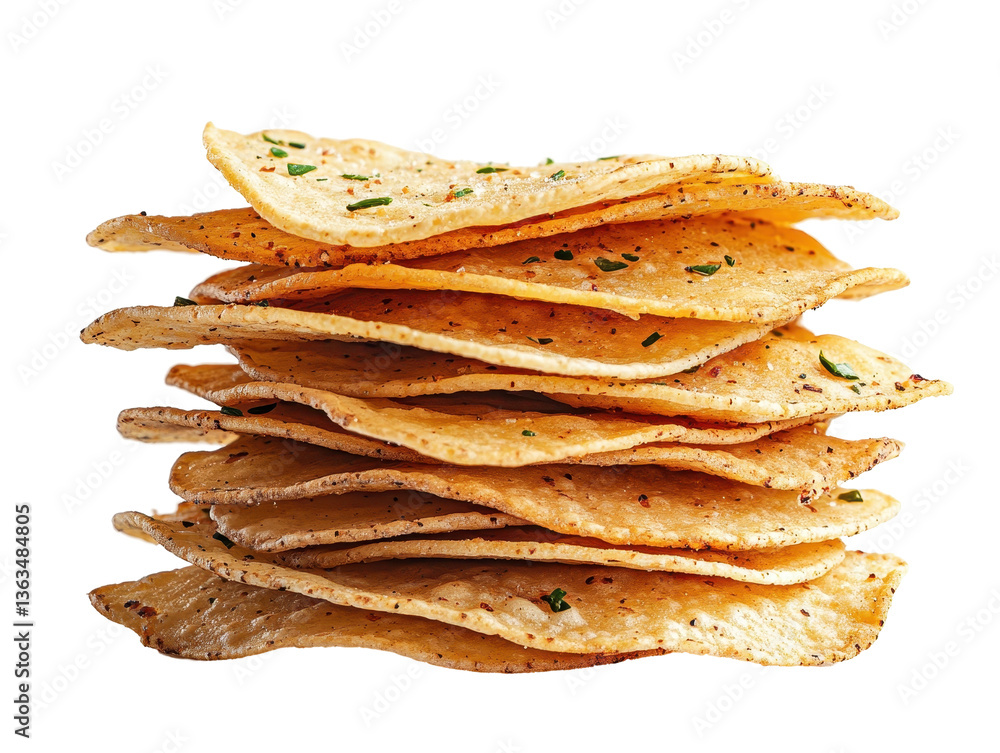 Isolated Stack of Crispy Cracker Isolated Stack of Crispy Cracker