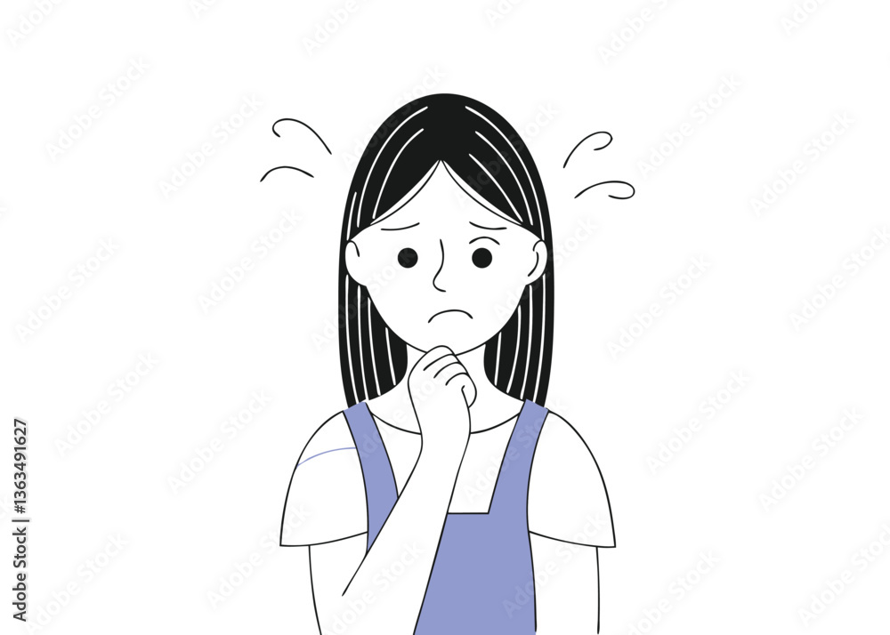 Young Asian woman isolated on white background face covered by fingers frightened and nervous. Young Asian woman isolated on white background face covered by fingers frightened and nervous.