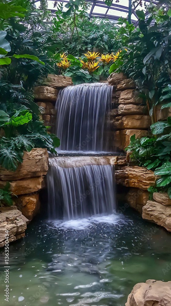 Naklejka premium fantasy waterfall scene