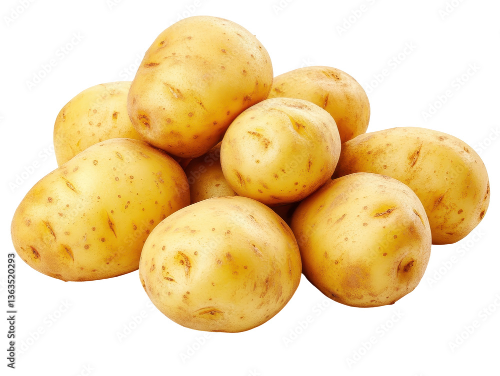 Isolated Heap of Raw Potatoes Isolated Heap of Raw Potatoes