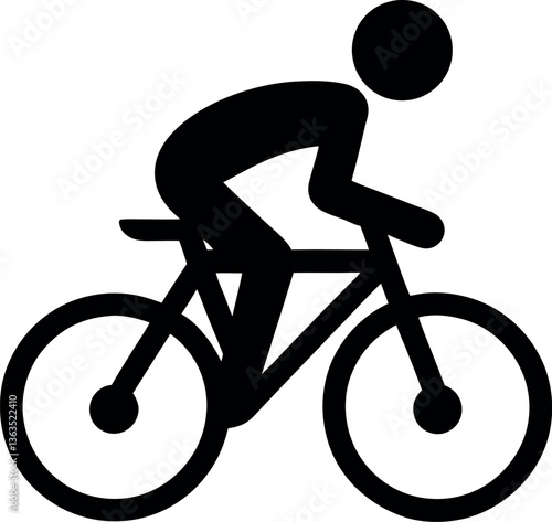 silhouette of a cyclist on a bicycle