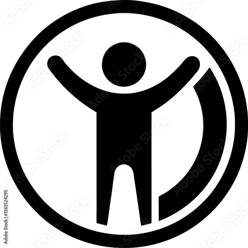 Simple Black and White Accessibility Symbol