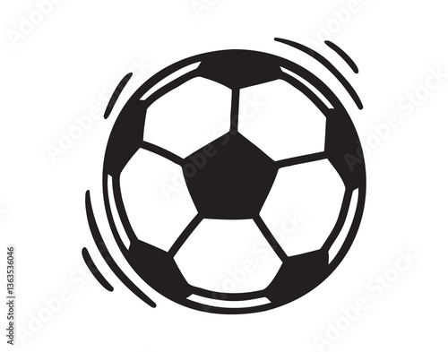 soccer ball doodle hand drawn icon. Outline drawing soccer ball line clipart symbol