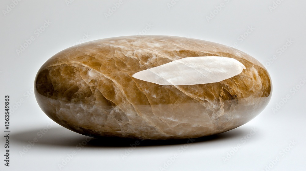 Captivating Still Life of Polished Honey Onyx Stone with Striking Pattern Captivating Still Life of Polished Honey Onyx Stone with Striking Pattern