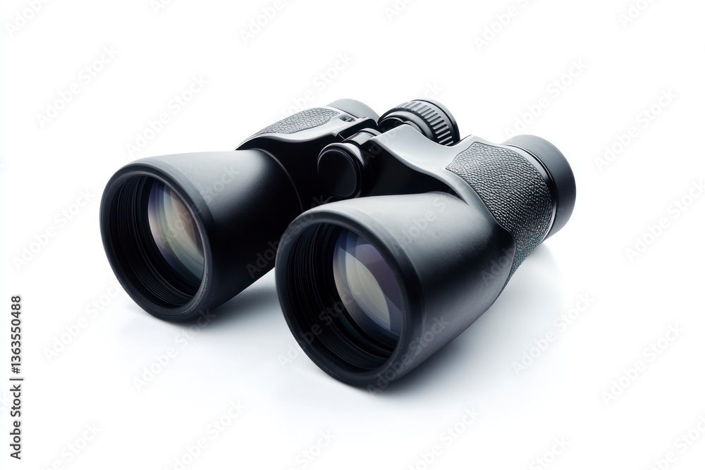 Looking Through Binoculars Equipment Used for Travel or Bird Watching Looking Through Binoculars Equipment Used for Travel or Bird Watching