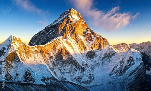 Majestic Himalayan Sunrise: Golden Hour on K2
