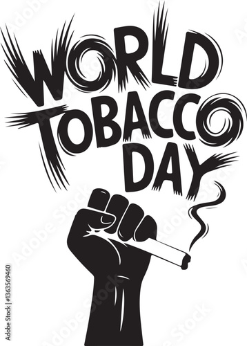 World No Tobacco Day Awareness Campaign Illustration