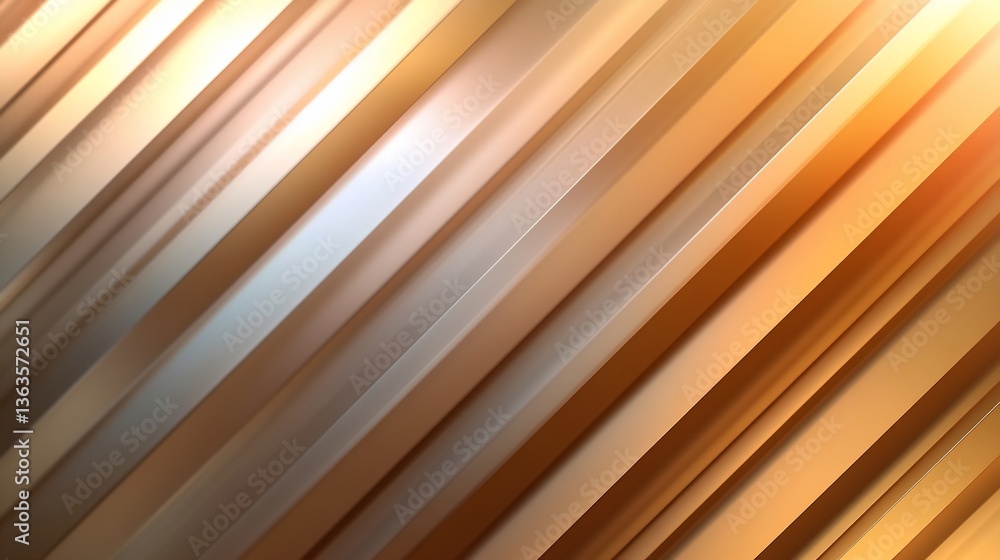 Obraz premium Angled gold bars casting shadows with bright highlights