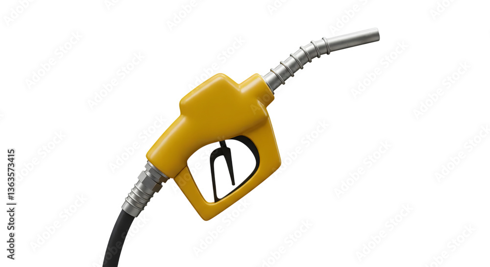 Bright Yellow Fuel Pump Nozzle on Black Background for Gasoline Dispensing in Automotive and Fuel Industry Applications Bright Yellow Fuel Pump Nozzle on Black Background for Gasoline Dispensing in Automotive and Fuel Industry Applications