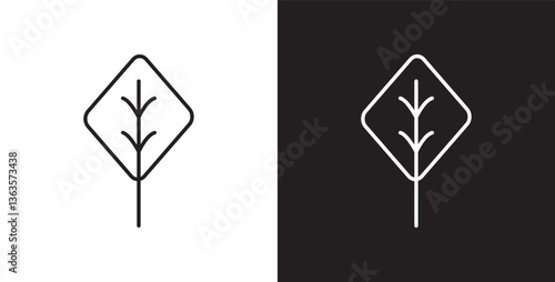 Simple tree icon, Tree vector illustration in transparent and black background. 