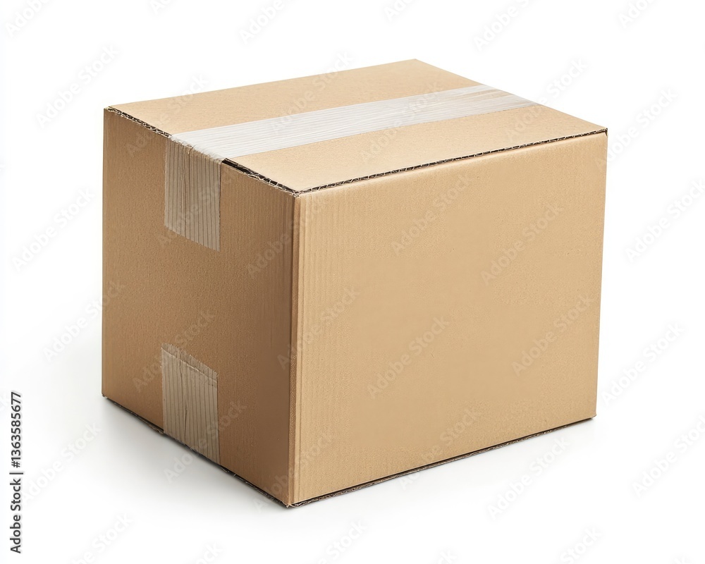Sealed Cardboard Box for Shipping and Moving Delivery Solution Sealed Cardboard Box for Shipping and Moving Delivery Solution