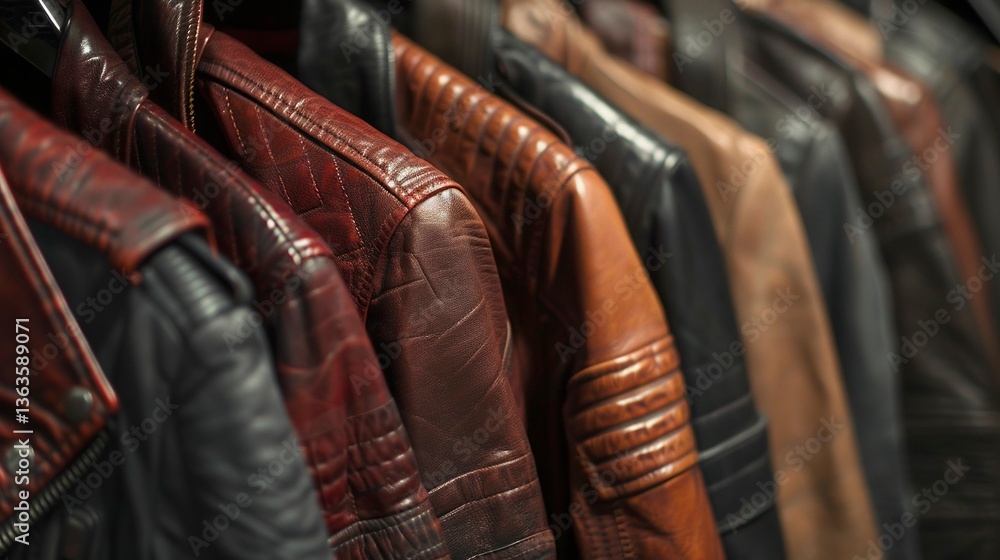 Obraz premium A photo of leather jackets