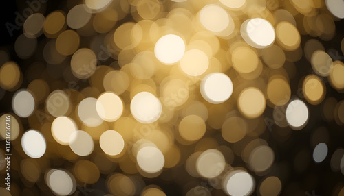 Abstract blurred gold with white bokeh background