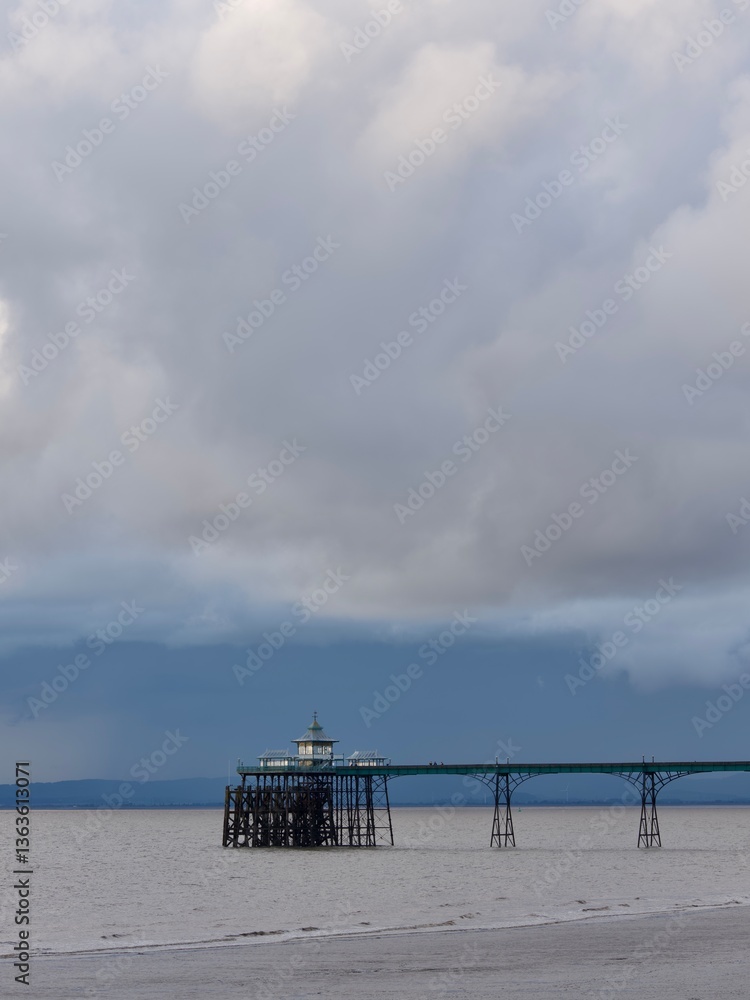 storm clouds over the pier storm clouds over the pier
