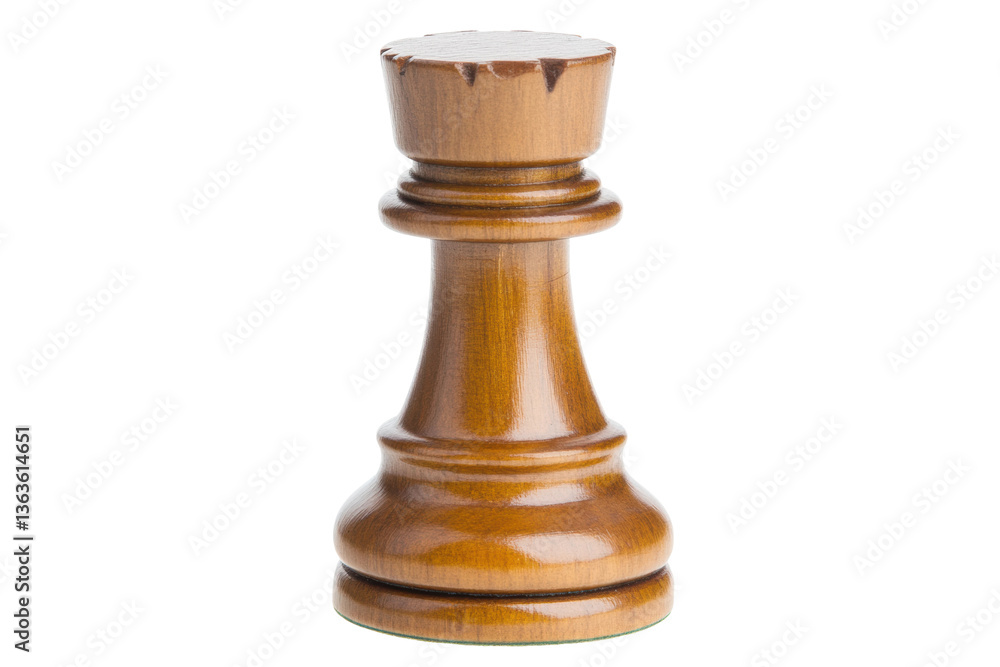 Wooden chess pawn piece standing upright on isolated white background, cut out Wooden chess pawn piece standing upright on isolated white background, cut out