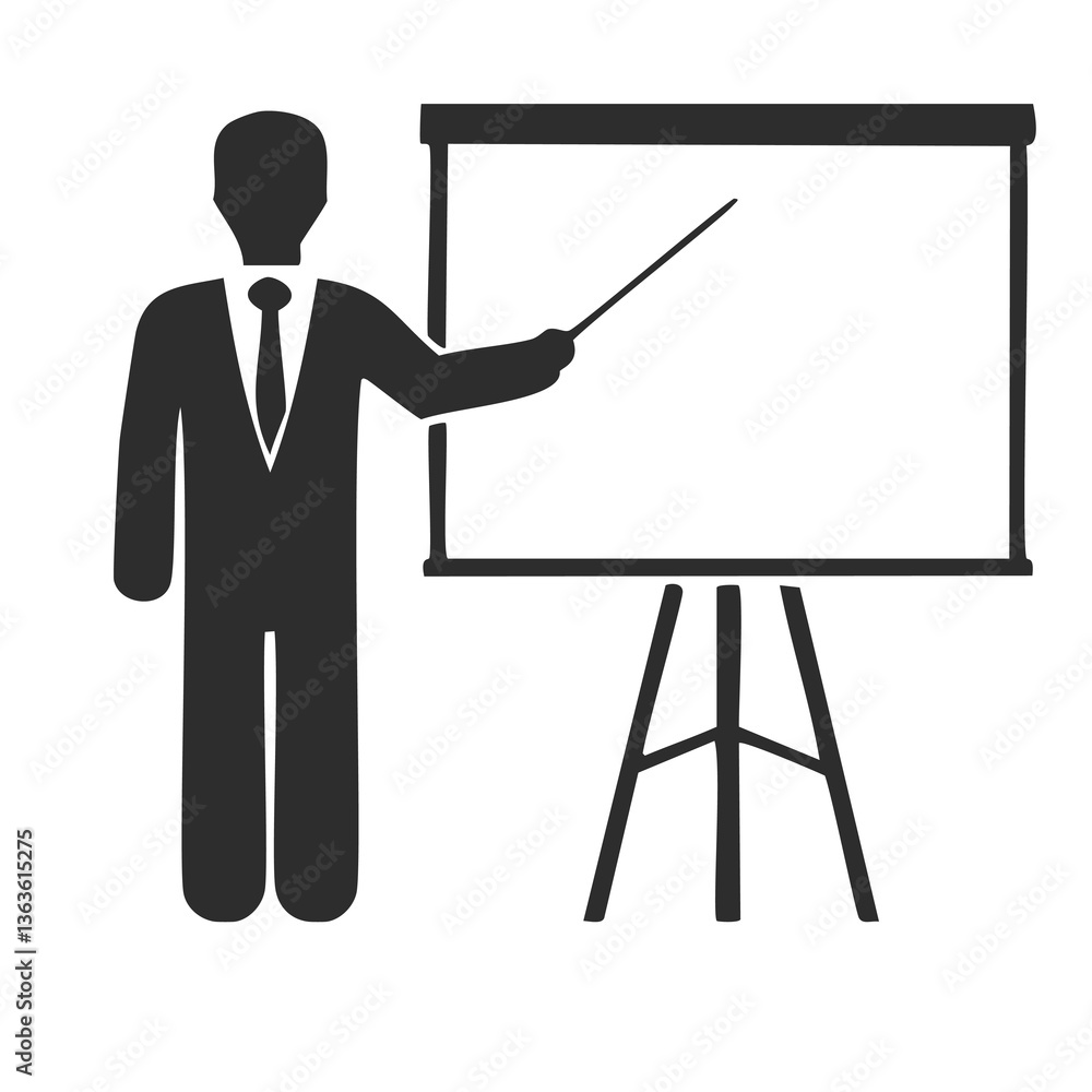 businessman pointing at whiteboard businessman pointing at whiteboard