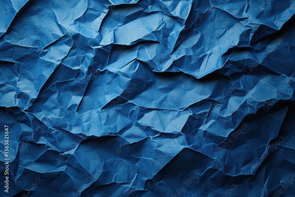 Crumpled Blue Paper Background for Textured Design Elements Crumpled Blue Paper Background for Textured Design Elements