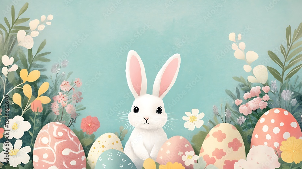 Easter Bunny Spring Flowers Eggs. (22) Easter Bunny Spring Flowers Eggs. (22)