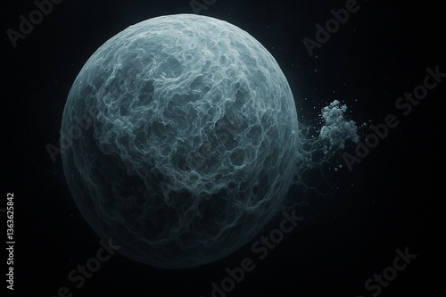 Abstract Representation of a Pulsating Celestial Body Emitting Energy Blasts