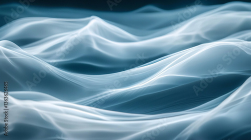 Wallpaper Mural Abstract blue and white waves flowing gently across the frame creating a calming and serene effect Torontodigital.ca