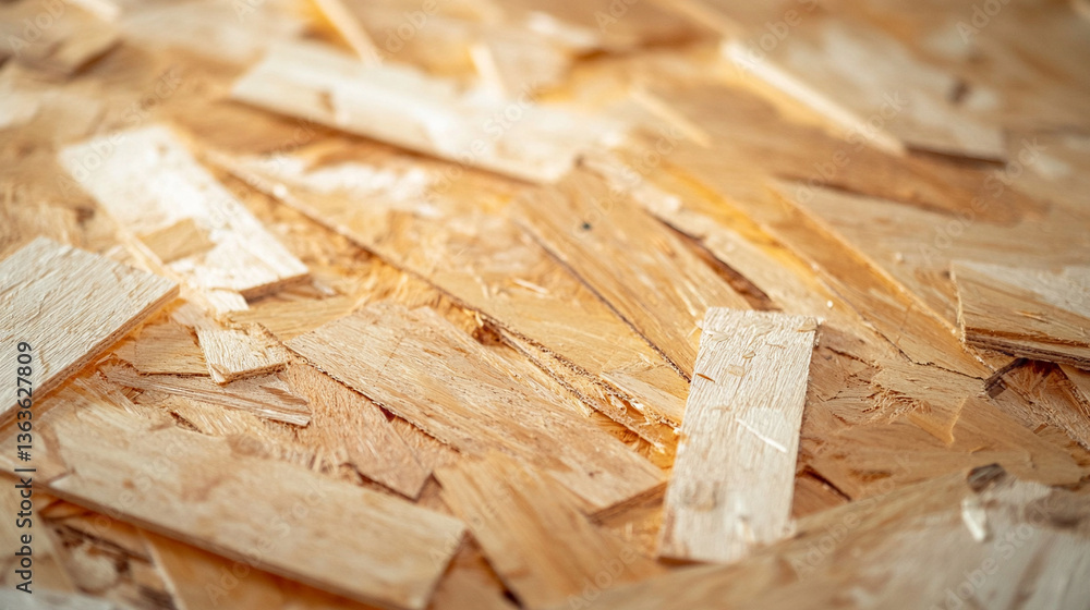 Abstract beige particle OSB board texture with light brown wood chipboard, creating a modern plywood fiberboard panel background, symbolizing strength, structure, and versatility in design Abstract beige particle OSB board texture with light brown wood chipboard, creating a modern plywood fiberboard panel background, symbolizing strength, structure, and versatility in design