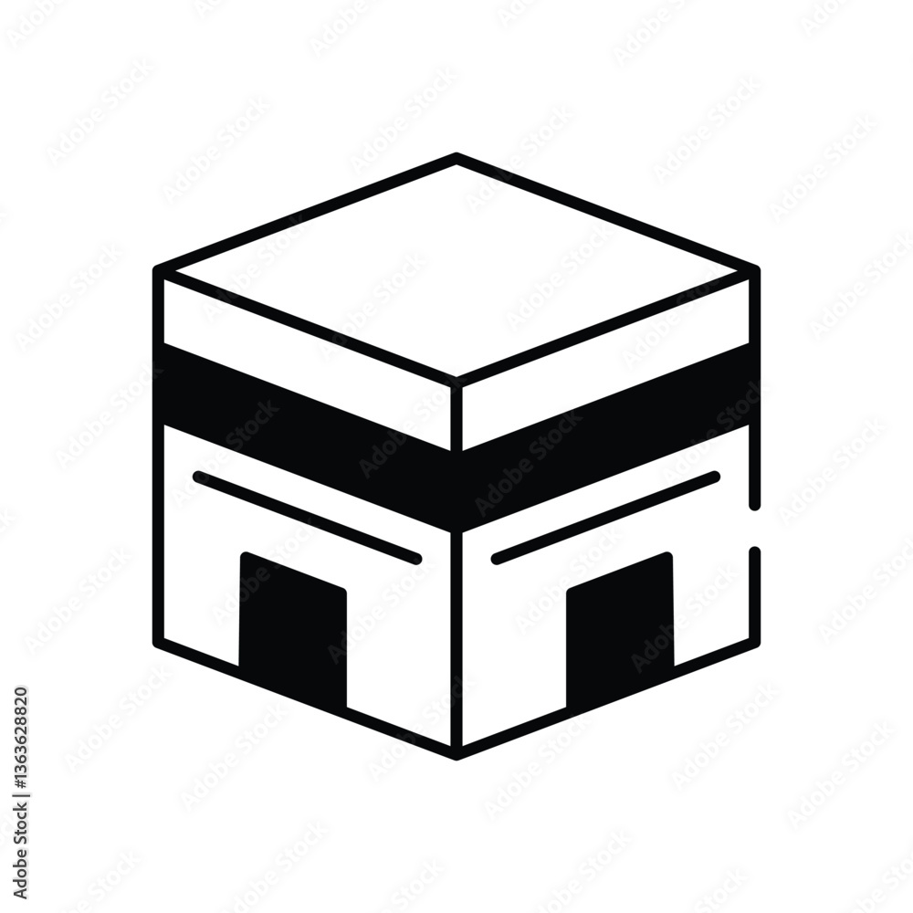 Mecca vector icon stock illustration Mecca vector icon stock illustration