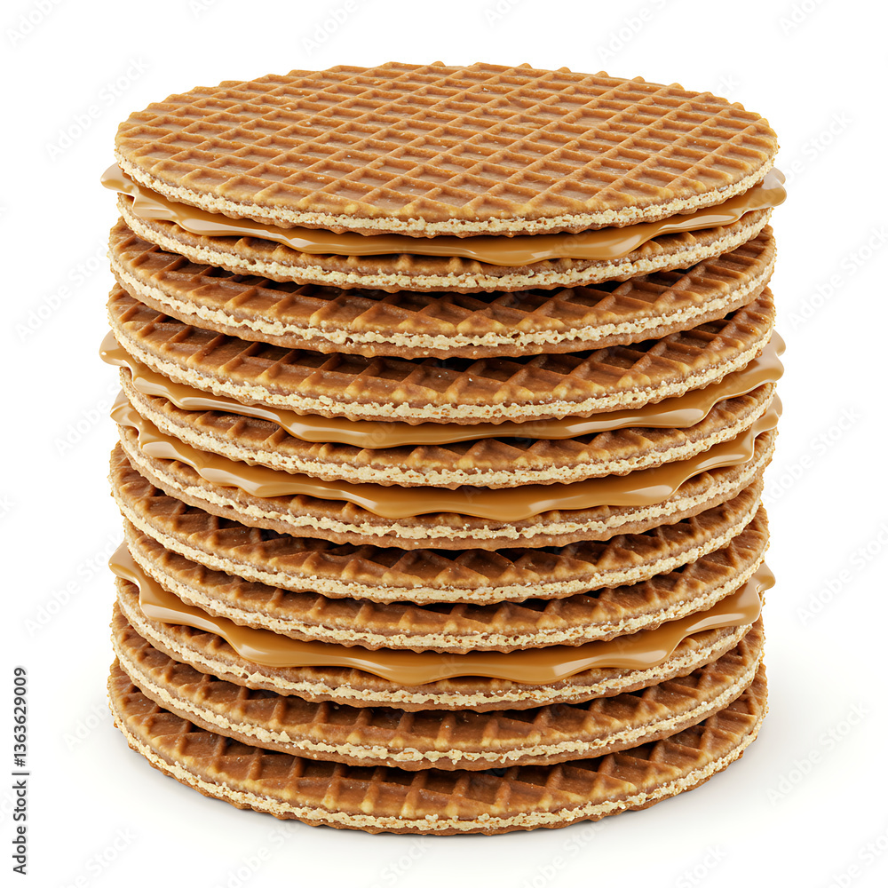 Delicious Caramel Filled Stroopwafels A Stack of Sweet Treats Delicious Caramel Filled Stroopwafels A Stack of Sweet Treats