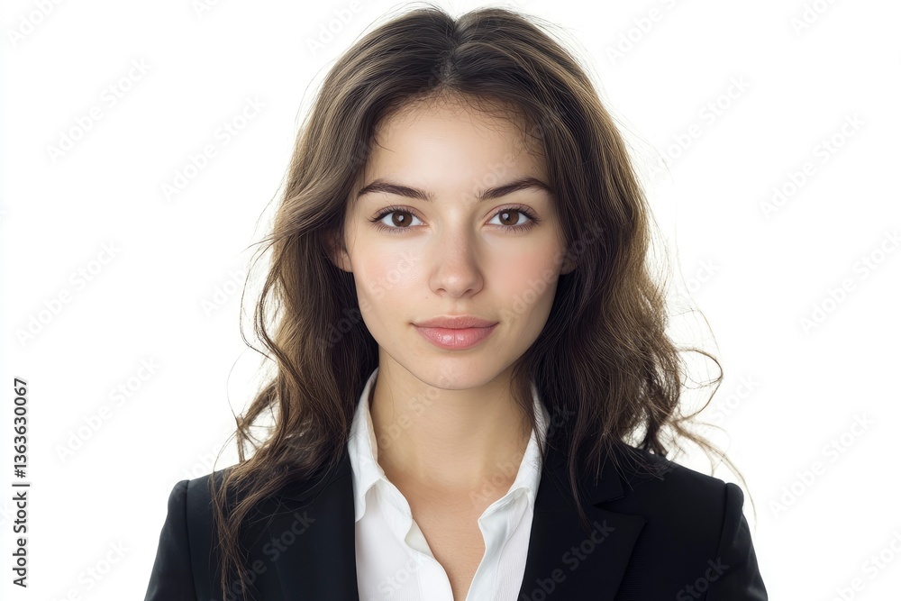 Portrait of a Confident Woman Wearing a Blazer and White Shirt Portrait of a Confident Woman Wearing a Blazer and White Shirt