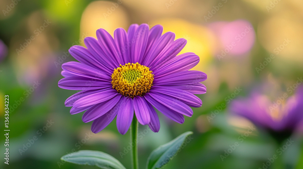 realistic aster flower bathed in soft summer light, symbolizing grace, beauty, and the fleeting nature of time, evoking a sense of calm and serenity in nature realistic aster flower bathed in soft summer light, symbolizing grace, beauty, and the fleeting nature of time, evoking a sense of calm and serenity in nature