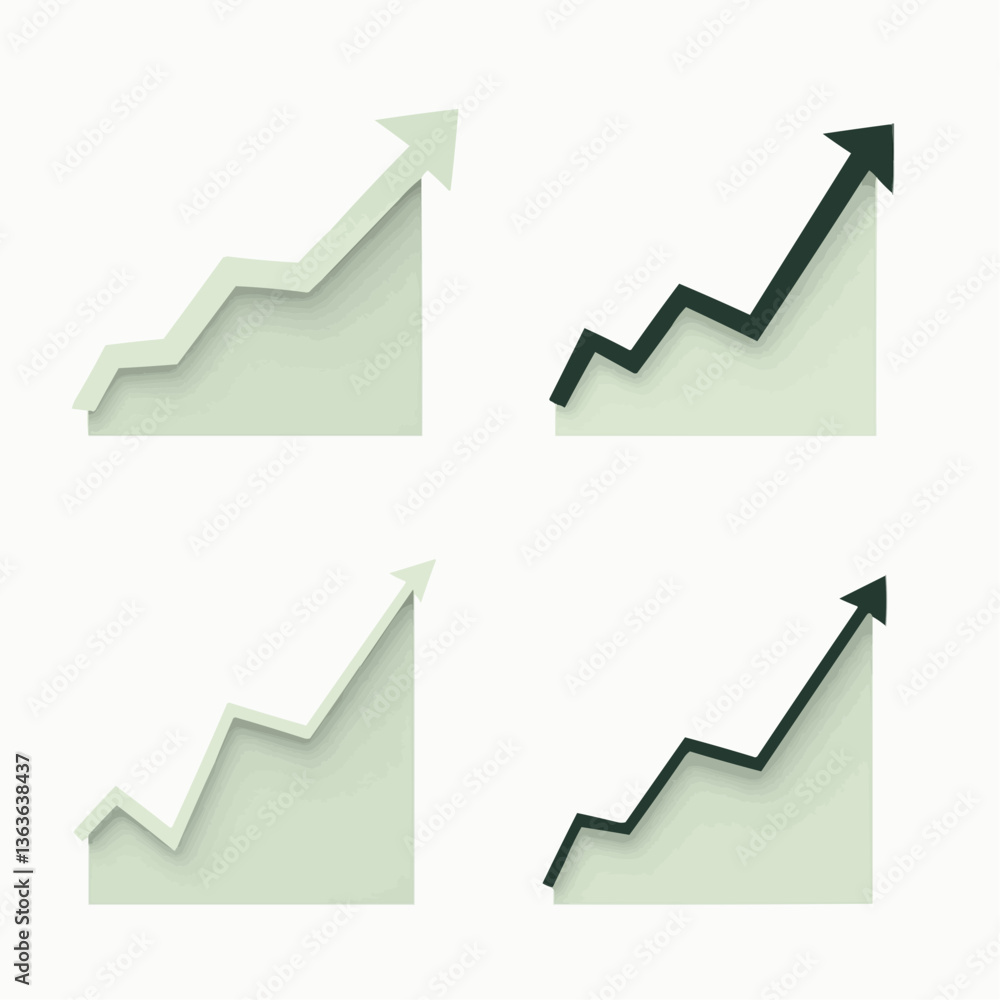 Fototapeta premium Diagramme zeigen positive Geschäftsentwicklung
