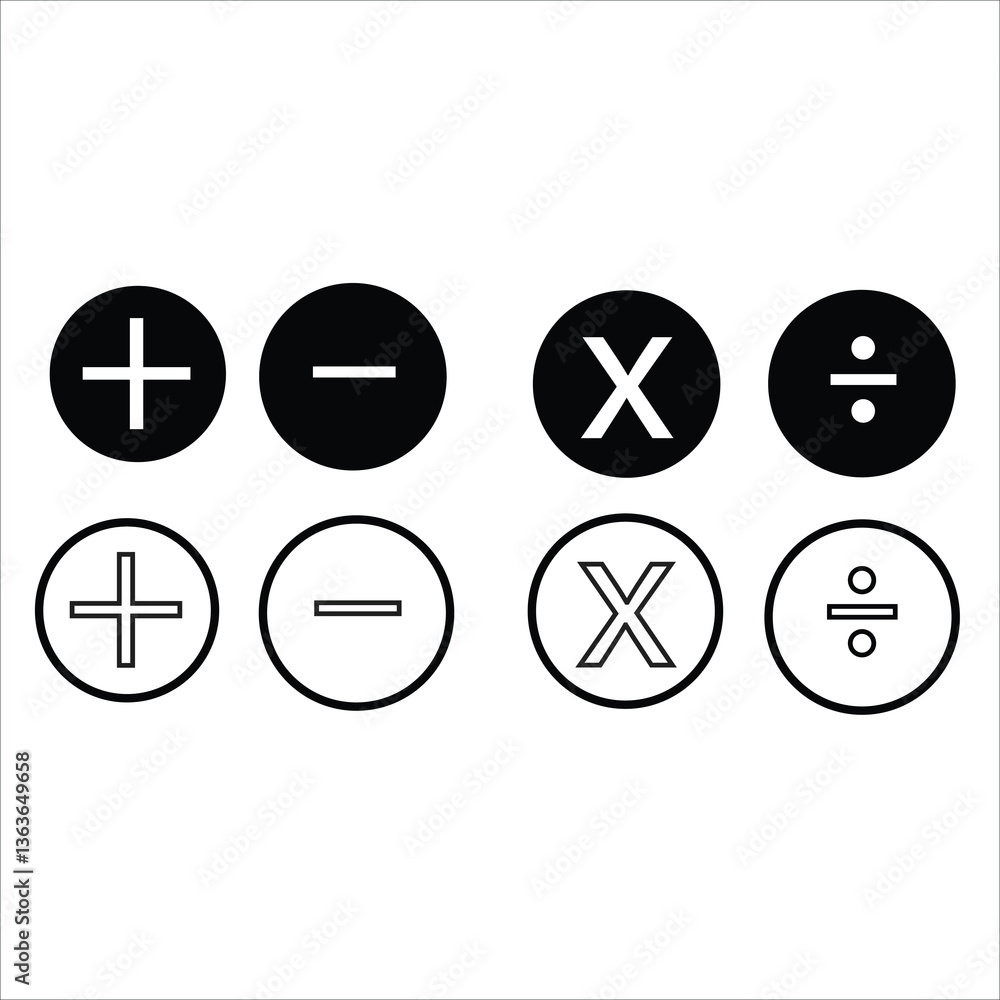 Crescent Math icon silhouette vector illustration presented on a clean white background for a striking and educational design Crescent Math icon silhouette vector illustration presented on a clean white background for a striking and educational design