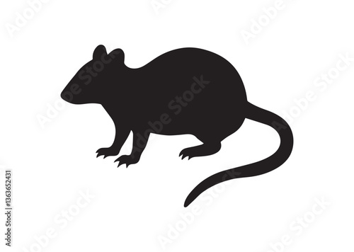 Rat silhouette vector