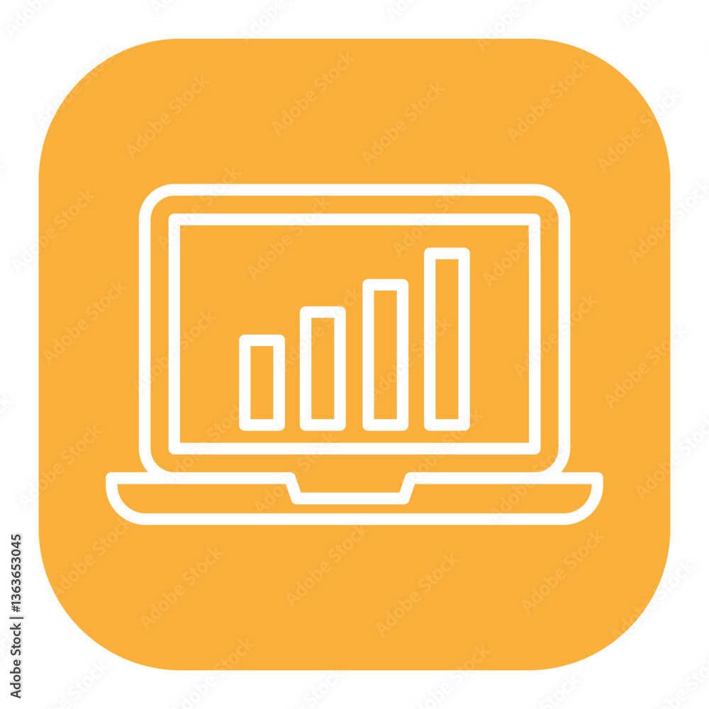 Online Bar Chart Icon Online Bar Chart Icon