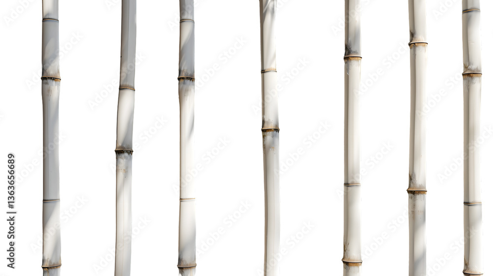 Bamboo Stalks Isolated on Black Background for Design and Decorative Purposes Bamboo Stalks Isolated on Black Background for Design and Decorative Purposes