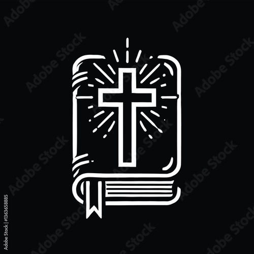 Bible Cross Silhouette