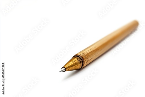 Wallpaper Mural Close-up of Elegant Gold Pen on Clean White Background for Writing Torontodigital.ca