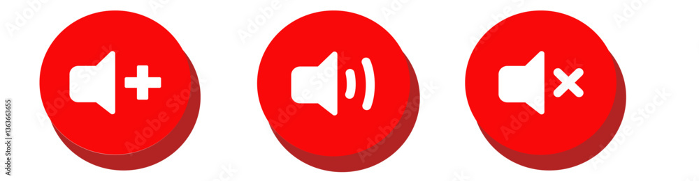 vector illustration of a red and white music icon vector illustration of a red and white music icon