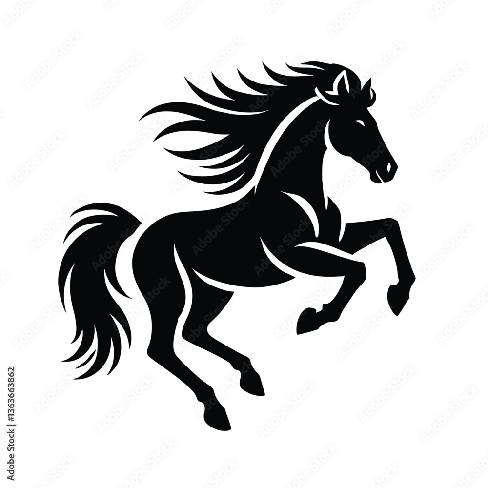 Galloping Horse Silhouette Galloping Horse Silhouette