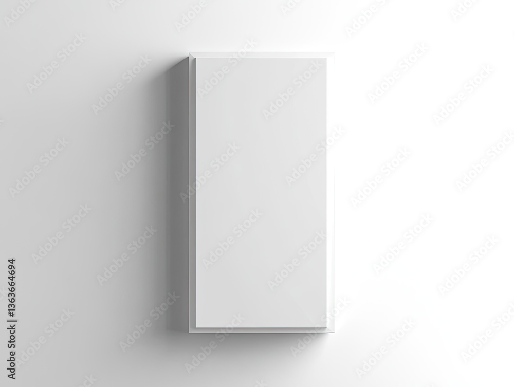 Blank, rectangular, white object Blank, rectangular, white object