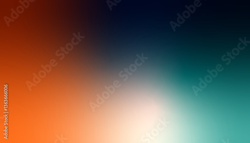 Blurred Gradient with a Combination of Orange and Teal Shades