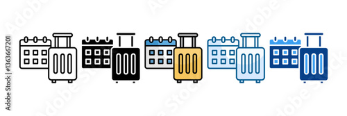 Vacation Planning Icon Set Multiple Style Collection